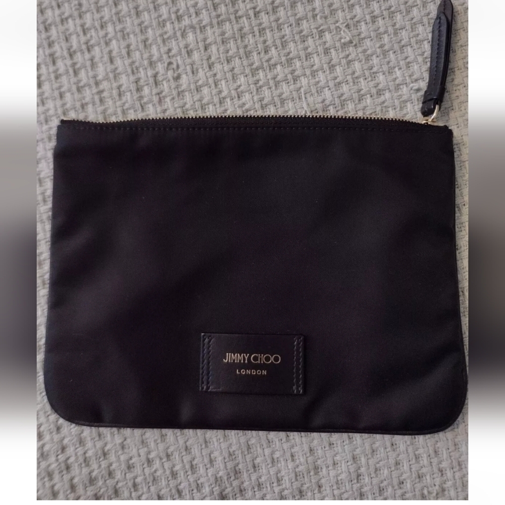 Jimmy Choo Cosmetic satin like pouch NWT authentic